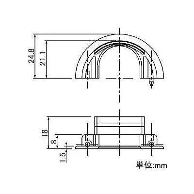 因幡電工 ファイヤープロシリーズ 楕円さや管アダプター 楕円さや管用 IRSS-36対応 適合さや管:楕円さや管36.5×23 1セット4個入  IRSS-DA 画像2