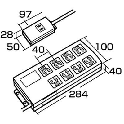 サンワサプライ 抜け止めタップ  TAP-3804N 画像2