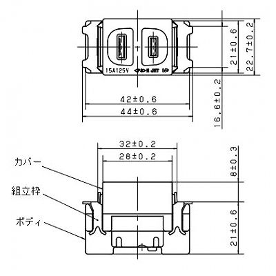 パナソニック 埋込コンセント 15A 125V ベージュ  WN1001F 画像2