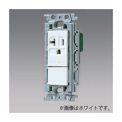 パナソニック 15A・20A兼用埋込接地コンセント ブランクチップ付 絶縁取付枠付 20A 125V ベージュ WTF19214FK