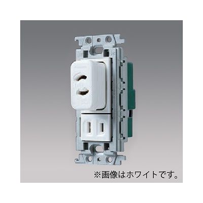 パナソニック 埋込マグネットコンセント アダプタ付 絶縁取付枠付 15A 125V ベージュ WTF13404FK