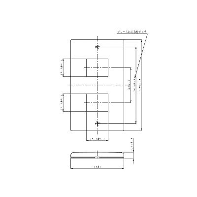 パナソニック コンセントプレート 1連用 2コ用 スクエア ベージュ  WTF8002F 画像2