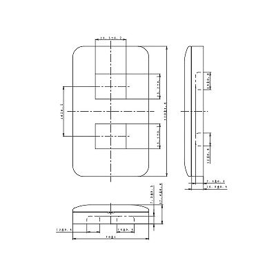 パナソニック 腰高コンセントプレート 2コ用 ラウンド ベージュ  WTF7052F 画像2