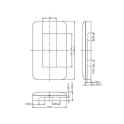 パナソニック 腰高コンセントプレート 3コ用 ラウンド ベージュ  WTF7053F 画像2