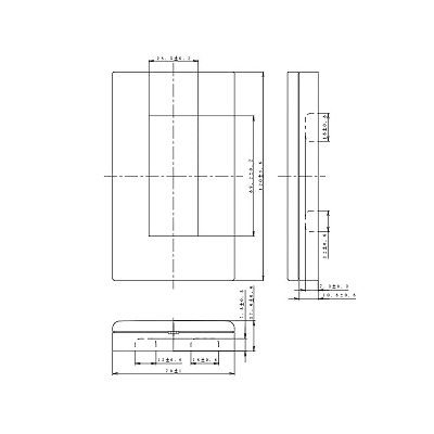 パナソニック 腰高コンセントプレート 3コ用 スクエア ホワイト  WTF8053W 画像2