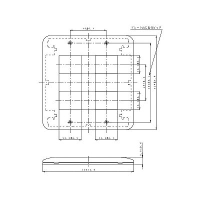 パナソニック 簡易耐火用コンセントプレート 4コ(2コ+2コ)用 ラウンド ベージュ  WTF7704F 画像2