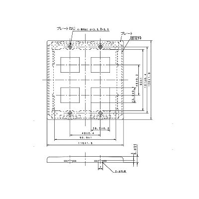 パナソニック 新金属コンセントプレート2型 2連用 4コ用  WTF9204 画像2