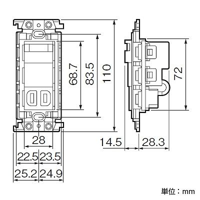 パナソニック 埋込熱線センサ付ナイトライト LED:電球色 0.6W コンセント付 15A 125V ホワイト  WTF4065W 画像5