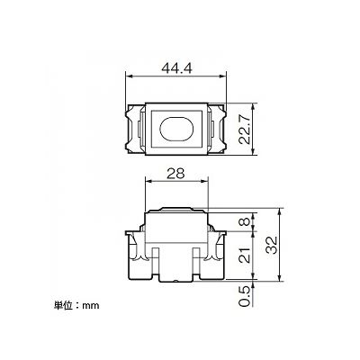 パナソニック フルカラー 埋込電流検知型パイロットランプ 0.5A 300V 赤  WN30332R 画像2