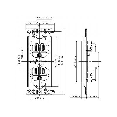 パナソニック フルカラー 埋込接地ダブルコンセント 取付枠付 15A 125V グレー  WN1512H 画像3