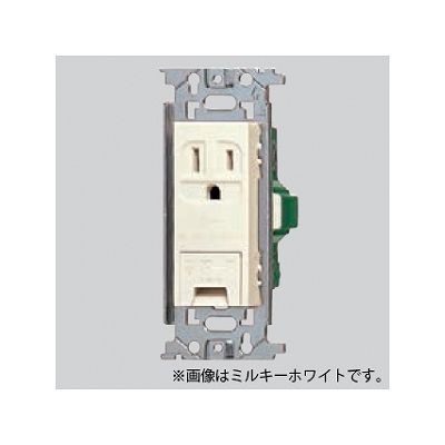 パナソニック フルカラー 埋込接地コンセント アースターミナル付 取付枠付 15A 125V グレー WN1131H