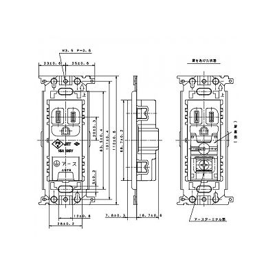 パナソニック フルカラー 埋込接地コンセント アースターミナル付 取付枠付 15A 125V グレー  WN1131H 画像3