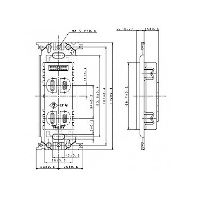 パナソニック フルカラー 埋込扉付ほたるダブルコンセント 取付枠付 15A 125V  WN13525 画像4
