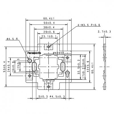 パナソニック フルカラー ミニ埋込取付枠  WN3900 画像3