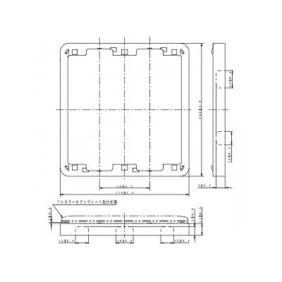 パナソニック フルカラー モダン厚型継枠 2連用 厚さ11mm ミルキーホワイト  WN8072W 画像2
