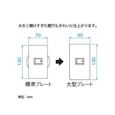 パナソニック フルカラー モダン大型プレート 2コ用 ダークベージュ  WN8002Y 画像4