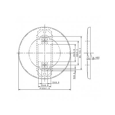 パナソニック フルカラー 新金属カバープレート 丸型 プレート径105mm 取付枠付  WN7590 画像3