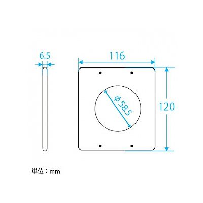 パナソニック フルカラー ステンレスコンセントプレート 丸型 穴径58.5mm  WN9615K 画像2