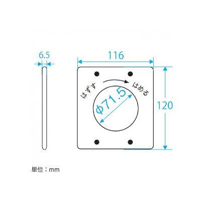 パナソニック フルカラー ステンレスコンセントプレート 丸型 穴径71.5mm  WN9616K 画像2