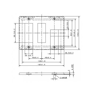 パナソニック フルカラー 新金属標準プレート2型 7コ用  WN6507K 画像3