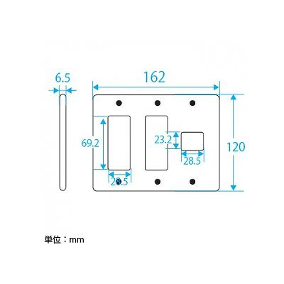 パナソニック フルカラー ステンレス標準プレート 7コ用  WN7607K 画像2