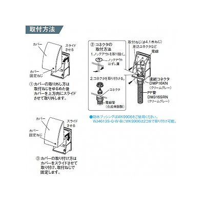 パナソニック 防雨形ジョイントボックス ノックアウトG22×1 シャンパンブロンズ  WJ4611Q 画像3