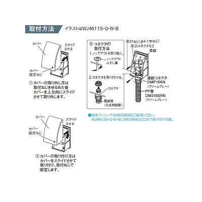 パナソニック 防雨形ジョイントボックス ノックアウトG22×3 ホワイトシルバー  WJ4613S 画像3