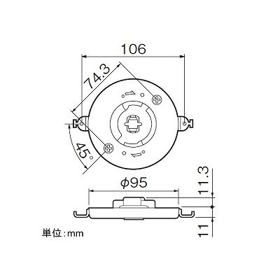 パナソニック コンセント付引掛埋込ローゼット 送り端子付 チョコ 6A 125V  WG6420AK 画像2