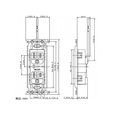 パナソニック フルカラー 埋込接地ダブルコンセント 接地リード線付 ミルキーホワイト 15A 125V  WN1518 画像2