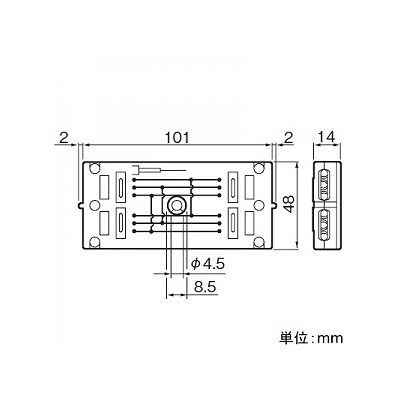 パナソニック ジョイントボックス 3心 3分岐 薄形 20A 300V  WJ8383G 画像2