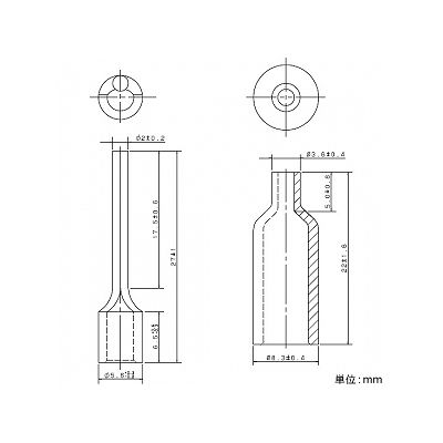 パナソニック 絶縁被覆付棒型圧着端子 φ2フル端子用 3.5～5.5m?用  WV2504 画像2