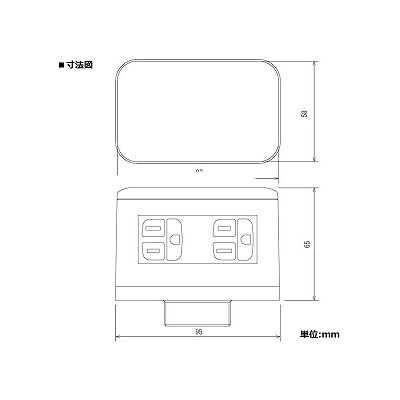 パナソニック ハイテンションアウトレット 角型 接地コンセント 2コ口 15A 125V ベースねじ呼びC39  DUK51112 画像2
