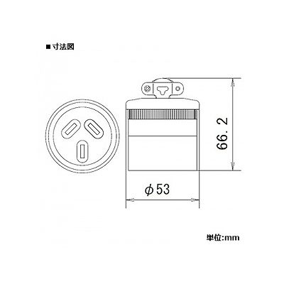 パナソニック 3Pコードコネクタボディ 20A 250V ブラック  WA1329 画像2