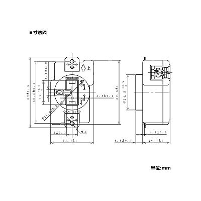 パナソニック 埋込2Pコンセント 舞台・スタジオ用C型接地 ダクト用 20A 125V ブラック  WF18201B 画像2