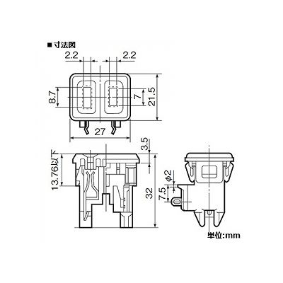 パナソニック 機器用はめ込みコンセント 横型 極性付 15A 125V チョコ  WCF1013A 画像2