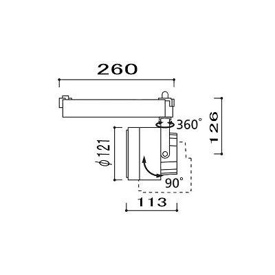 オーデリック LEDスポットライト HID100Wクラス 白色(4000K) 光束3329lm 配光角14° オフホワイト  XS256311 画像4