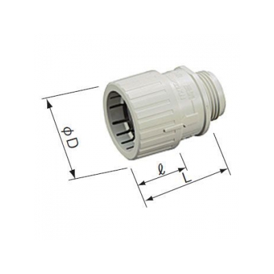 パナソニック 速結コネクタ(ロックナットなし) PF管用 呼び16 クリームグレイ  DMP516KN 画像2