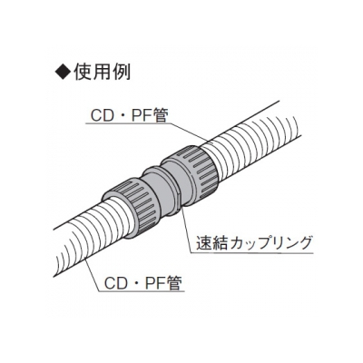 パナソニック 速結カップリング PF管用 呼び16 クリームグレイ  DMP16CN 画像3