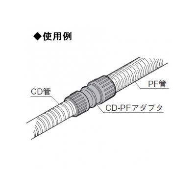 パナソニック CD-PFアダプタ CD管・PF管共用 呼び14-14 ウォームグレイ  DM114P-R 画像3