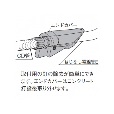 パナソニック CD-Eパイプエンドカバー(内側にEパイプ用コネクタ付) CD管用 呼び16-E19  DMS16BE 画像3