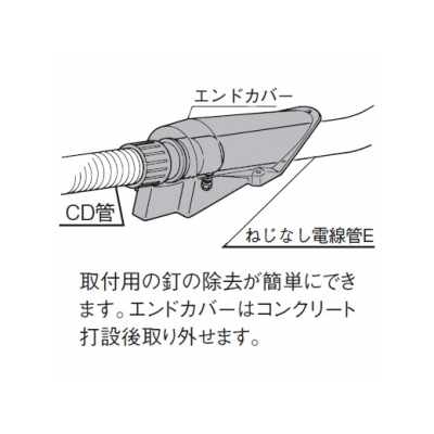 パナソニック CD-Eパイプエンドカバー(内側にEパイプ用コネクタ付) CD管用 呼び22-E25  DMS22BE 画像3