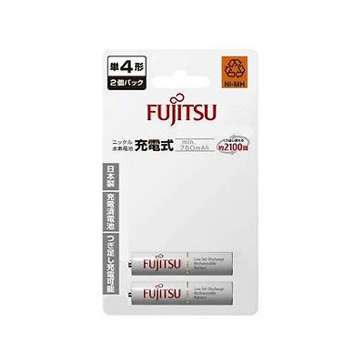 富士通 ニッケル水素電池 充電式電池 スタンダードタイプ 単4形 min.750mAh 2個パック セパレートブリスターパック  HR-4UTC(2B)