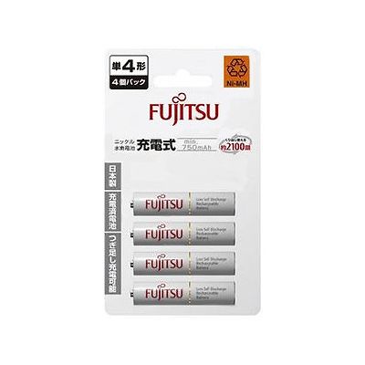 富士通 【数量限定特価】ニッケル水素電池 充電式電池 スタンダードタイプ 単4形 min.750mAh 4個パック セパレートブリスターパック  HR-4UTC(4B)