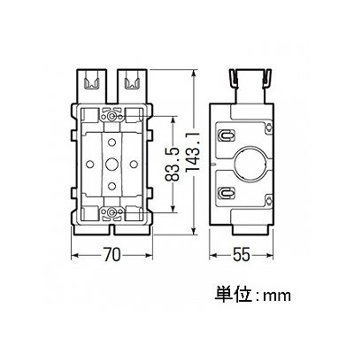 未来工業 打込み用スイッチボックス 1個用 ハブ付  USB1-C16 画像2