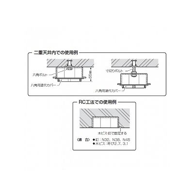 未来工業 八角配線ボックス ねじ付  8OB-42N 画像2