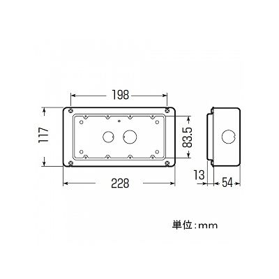 未来工業 埋込スイッチボックス(塗代無) 鉄製セーリスボックス 4個用  OF-CSW-4N-O 画像2