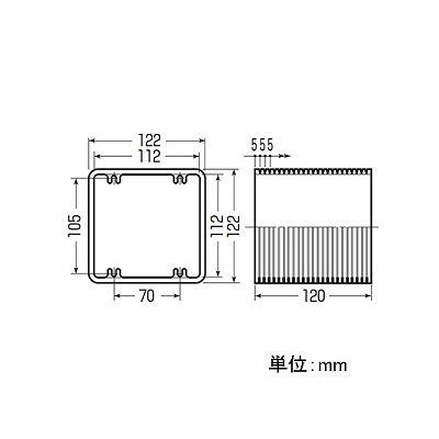 未来工業 ボックス用継枠 樹脂・鉄製ボックス用 プラスチック製 大形四角用  OF-119J 画像2