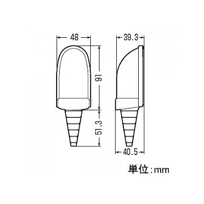 未来工業 引込みカバー 小型タイプ ラバーブッシング付 ミルキーホワイト  WKS-22VM 画像3