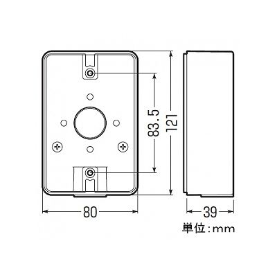 未来工業 露出スイッチボックス 防水コンセント用 VE14・16用 1方出 ベージュ  PVR16-BC1J 画像2