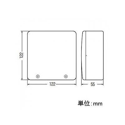 未来工業 PVKボックス Fタイプ 大形四角浅型 ノックなし ベージュ  PVK-ALFOJ 画像2